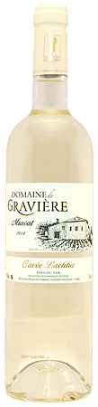 Vin Blanc Muscat sec Cuvée Laetitia, du Domaine de la Gravière